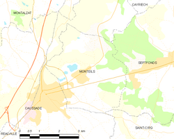 Map commune FR insee code 82126
